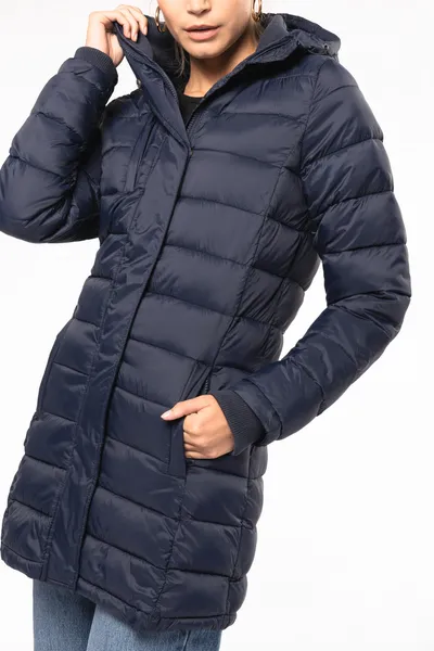 Leichter Damen-Daunenparka mit Kapuze