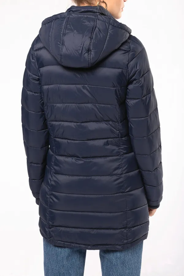 Leichter Damen-Daunenparka mit Kapuze