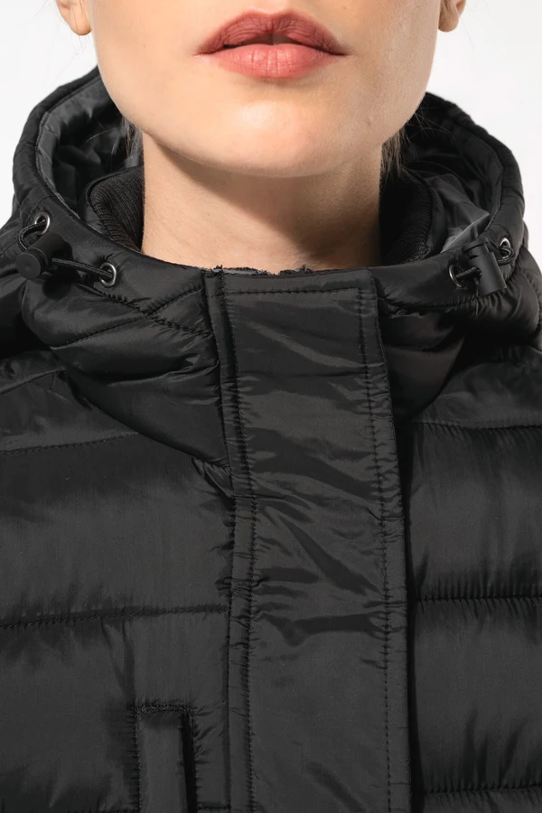 Leichter Damen-Daunenparka mit Kapuze
