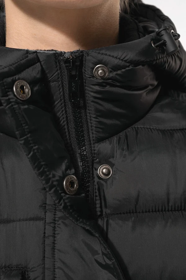 Leichter Damen-Daunenparka mit Kapuze