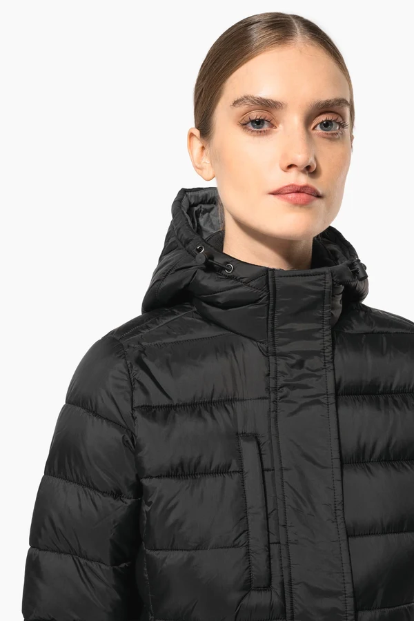 Leichter Damen-Daunenparka mit Kapuze