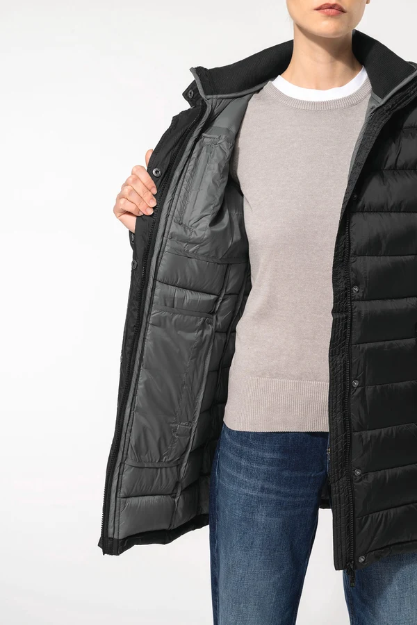 Leichter Damen-Daunenparka mit Kapuze