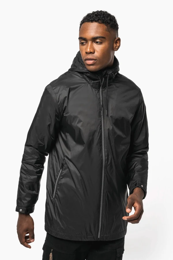Gefütterte Unisex-Kapuzenjacke aus Mikrofleece