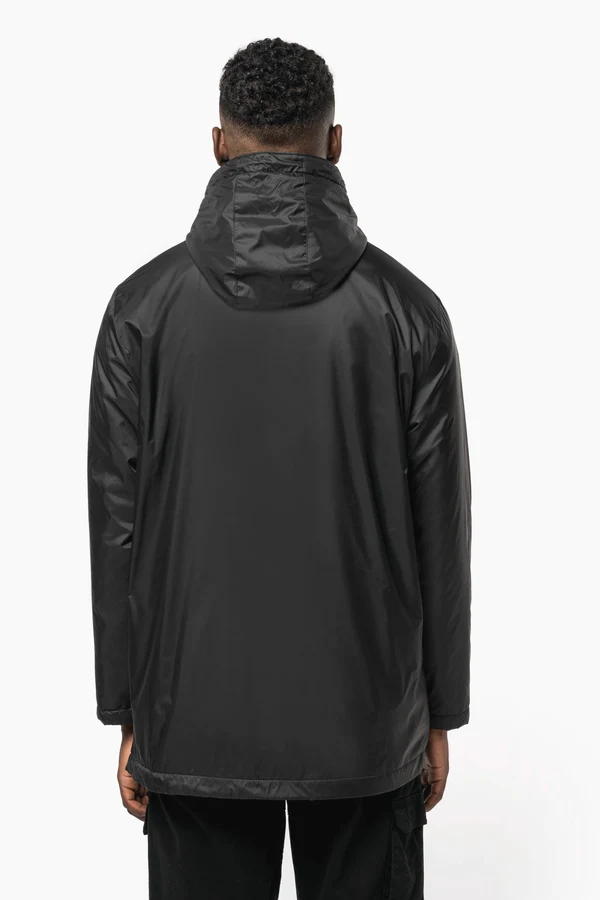 Gefütterte Unisex-Kapuzenjacke aus Mikrofleece