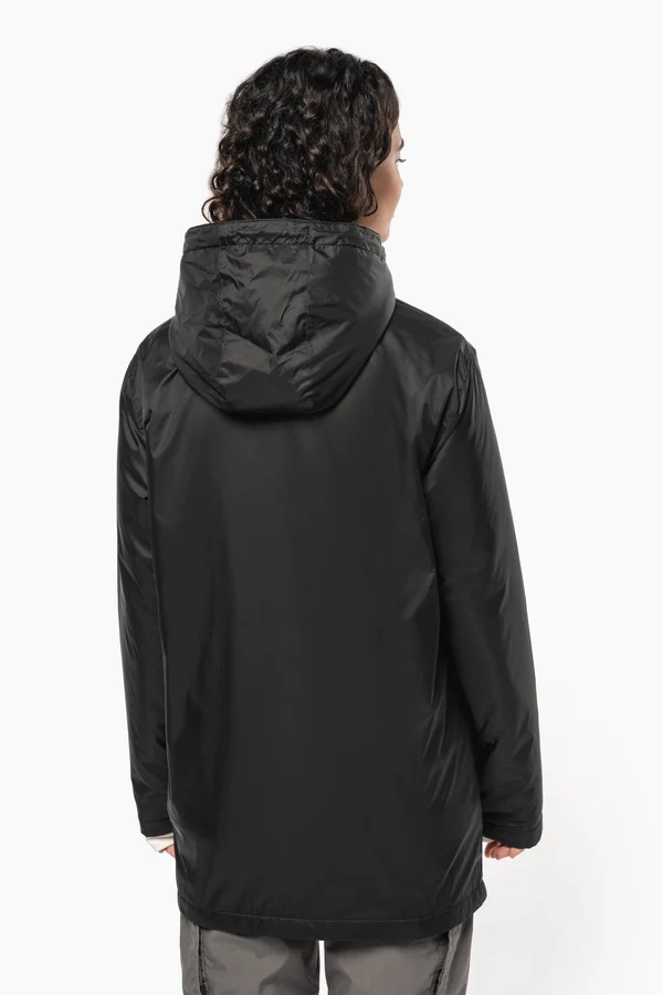 Gefütterte Unisex-Kapuzenjacke aus Mikrofleece