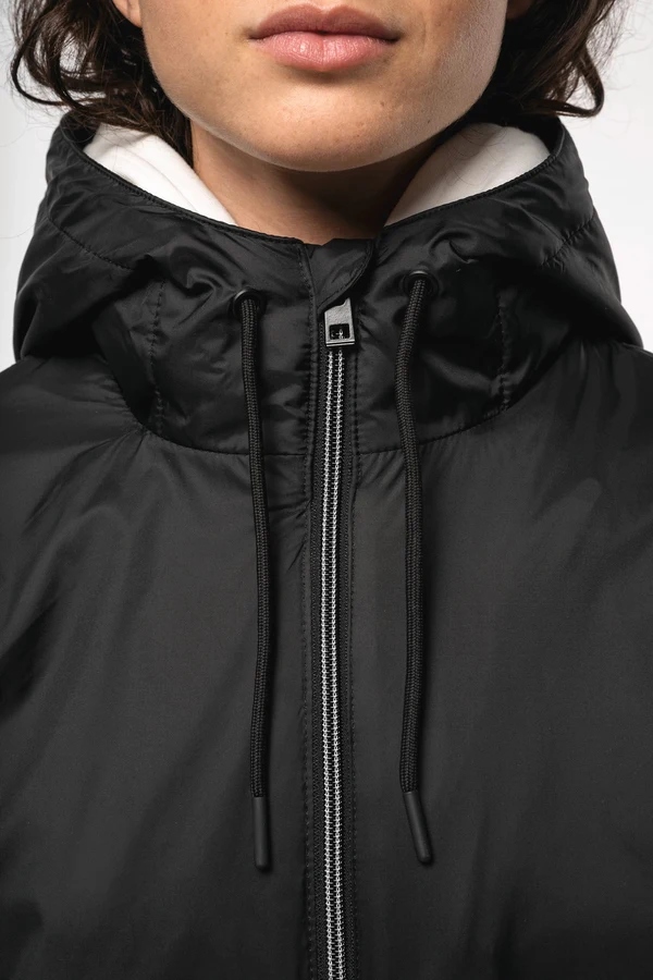 Gefütterte Unisex-Kapuzenjacke aus Mikrofleece