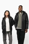 Gefütterte Unisex-Kapuzenjacke aus Mikrofleece