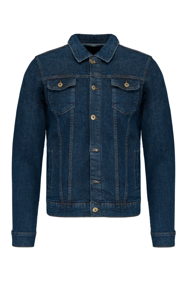 Ungefütterte, kurze Herren-Jeansjacke Blue Rinse