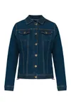 Ungefütterte, kurze Damen-Jeansjacke Blue Rinse
