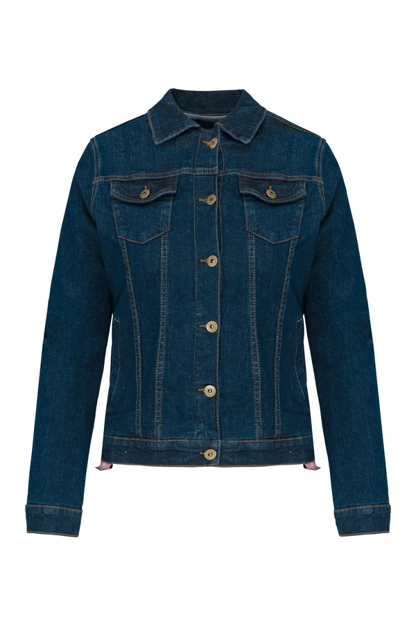 Ungefütterte, kurze Damen-Jeansjacke Blue Rinse