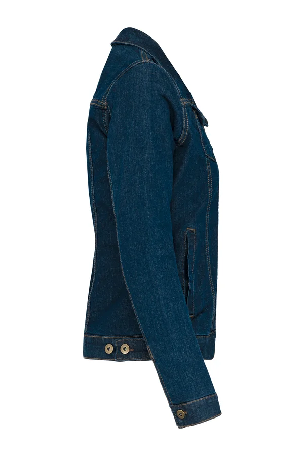Ungefütterte, kurze Damen-Jeansjacke Blue Rinse