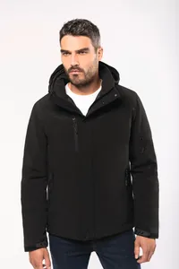 Herrenparka Softshell wattiert mit Kapuze