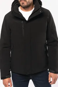 Herrenparka Softshell wattiert mit Kapuze