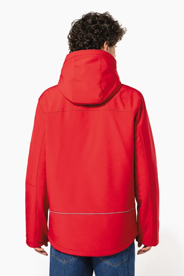 Herrenparka Softshell wattiert mit Kapuze