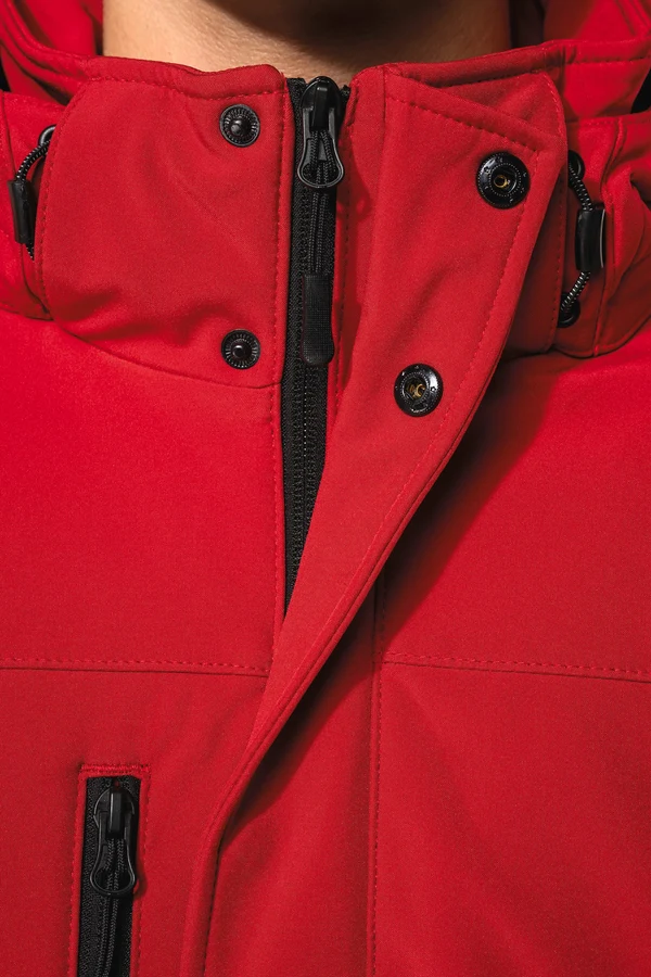 Herrenparka Softshell wattiert mit Kapuze
