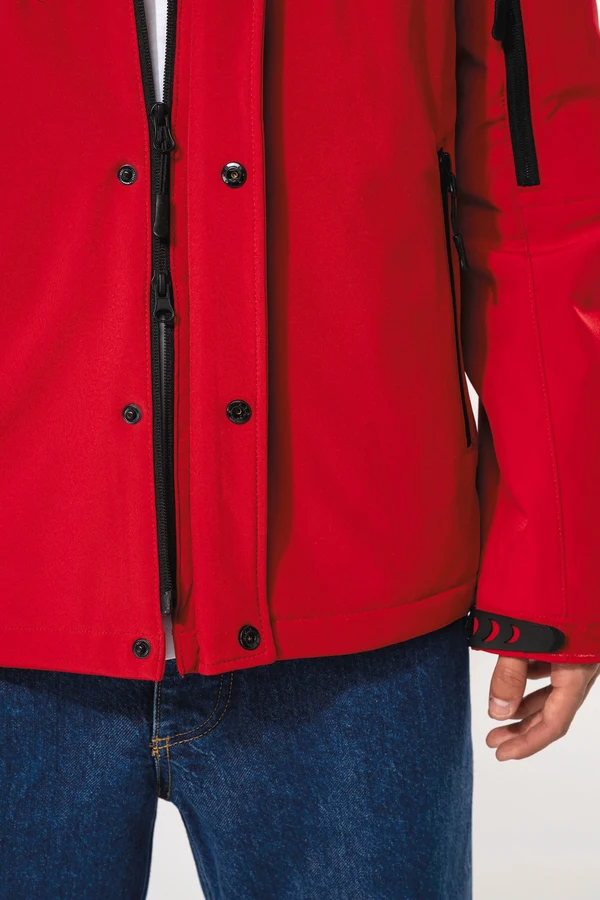 Herrenparka Softshell wattiert mit Kapuze