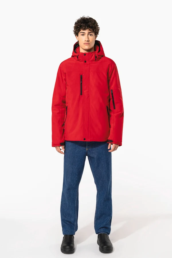 Herrenparka Softshell wattiert mit Kapuze