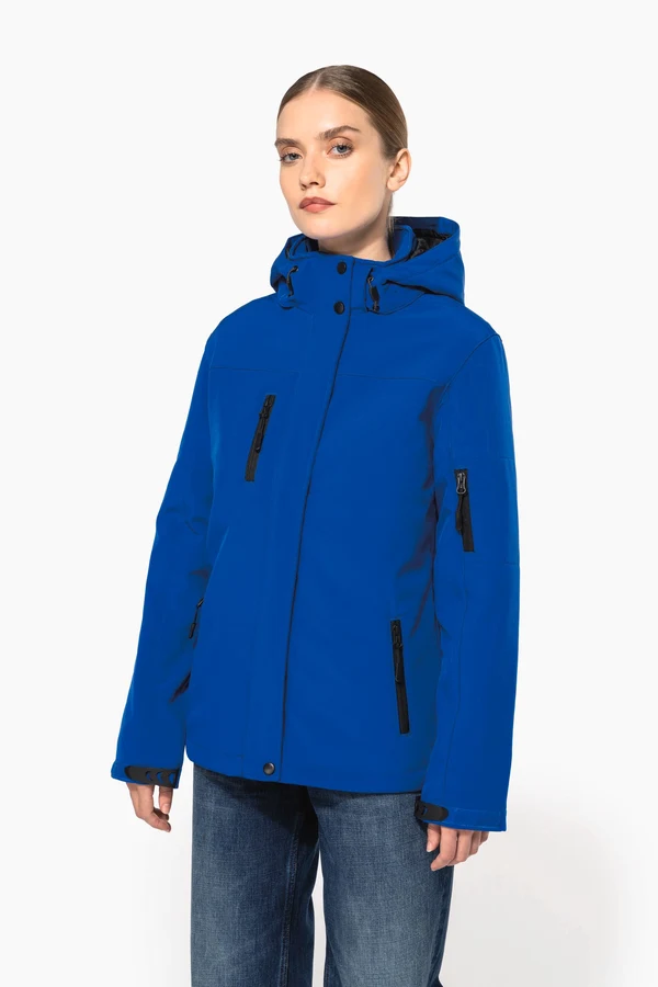 Damenparka Softshell wattiert mit Kapuze