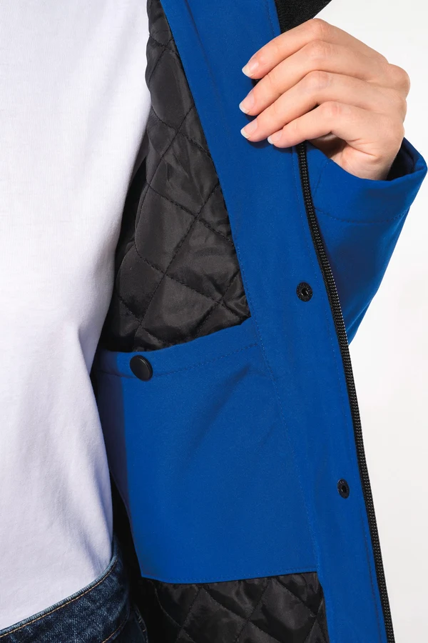 Damenparka Softshell wattiert mit Kapuze
