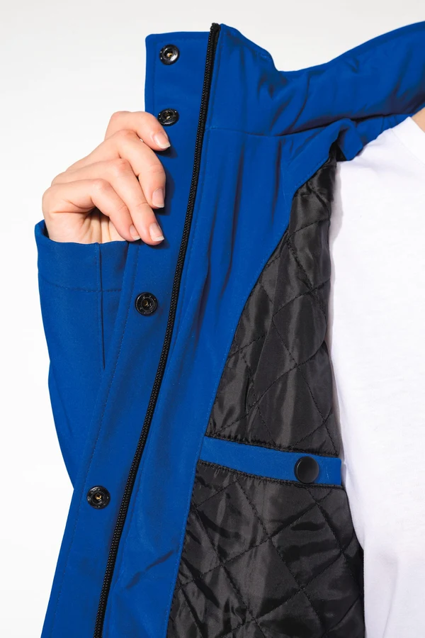 Damenparka Softshell wattiert mit Kapuze