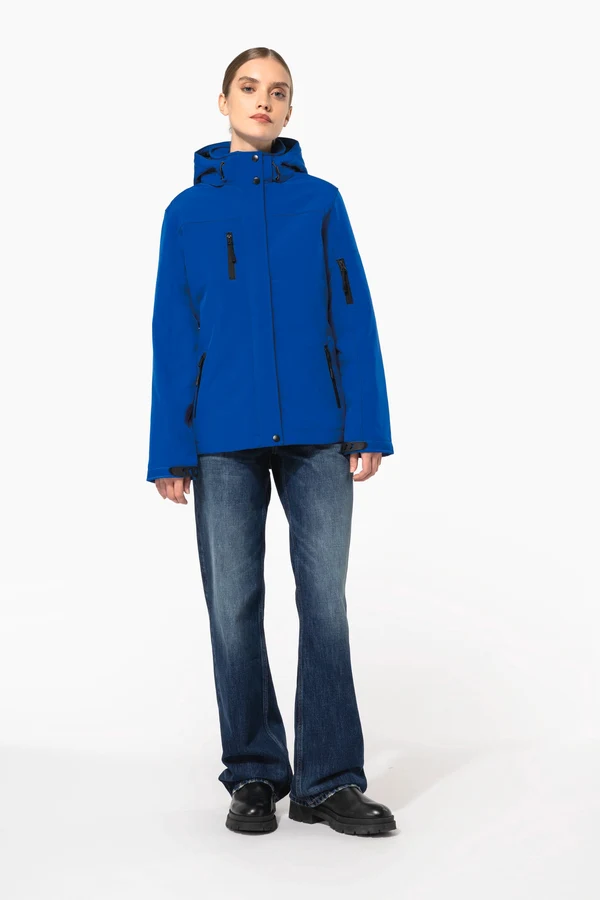 Damenparka Softshell wattiert mit Kapuze