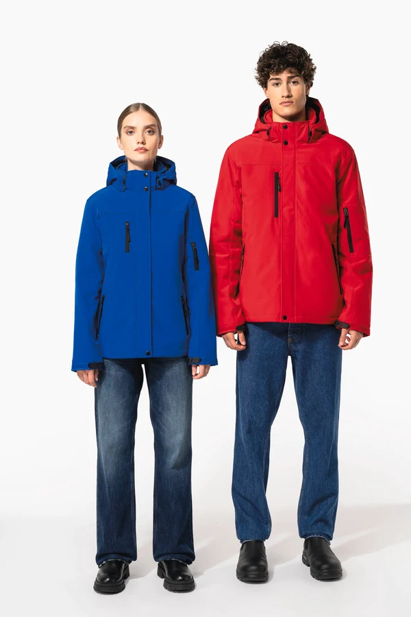 Damenparka Softshell wattiert mit Kapuze