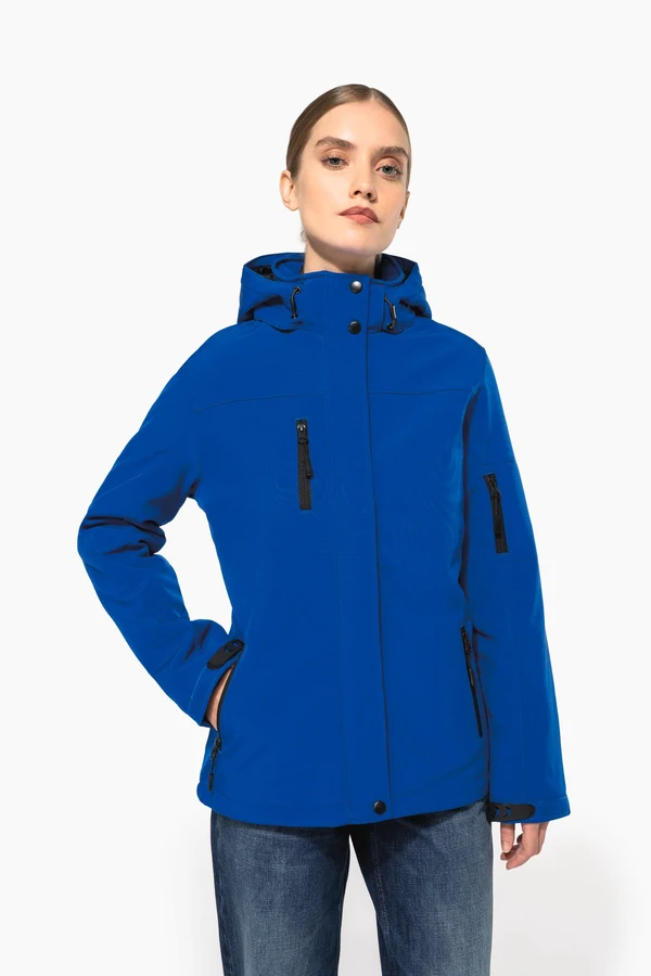 Damenparka Softshell wattiert mit Kapuze