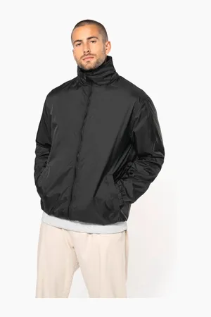 Gefütterte Windjacke für Herren Black