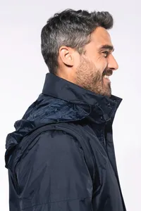 Men's removable-sleeve jacket