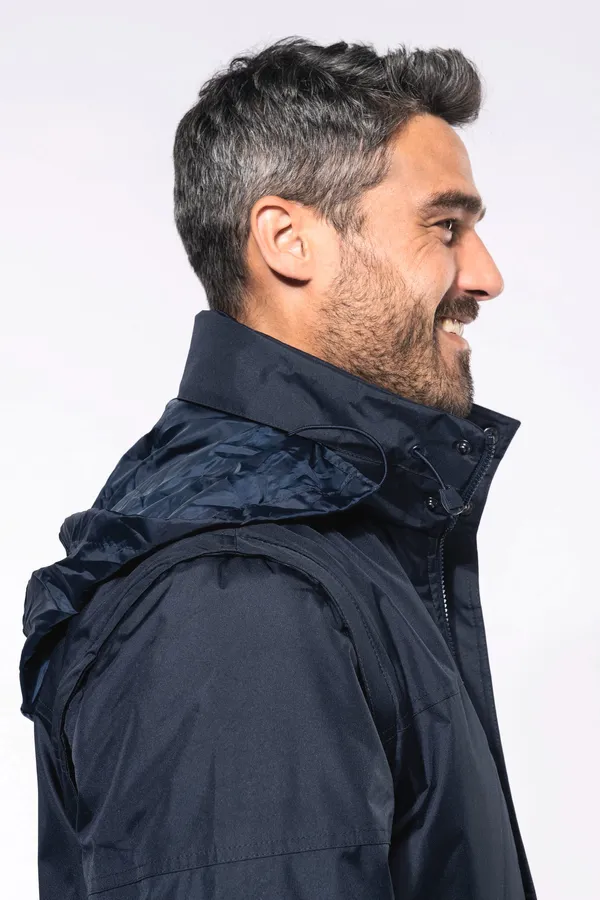 Men's removable-sleeve jacket