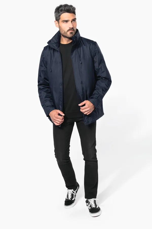 Men's removable-sleeve jacket