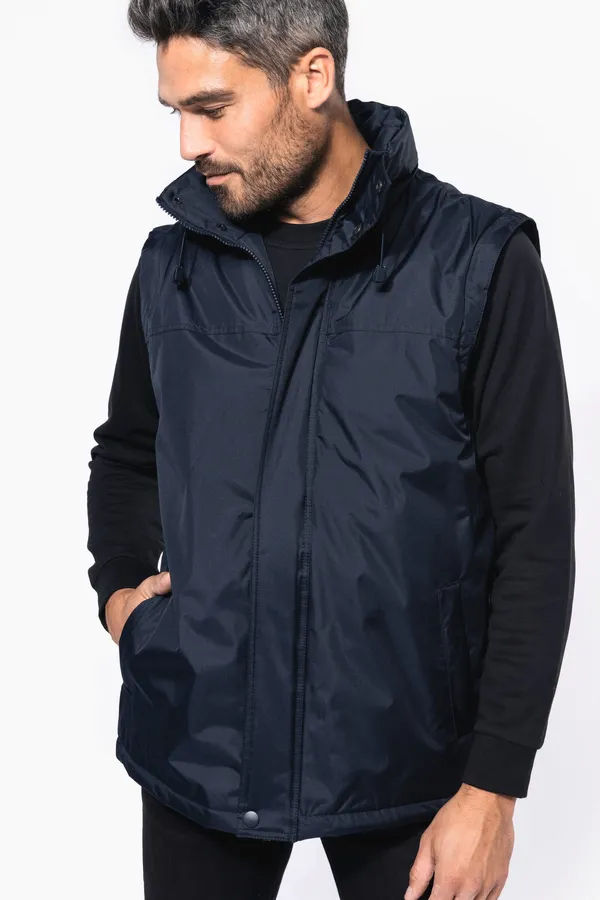 Men's removable-sleeve jacket