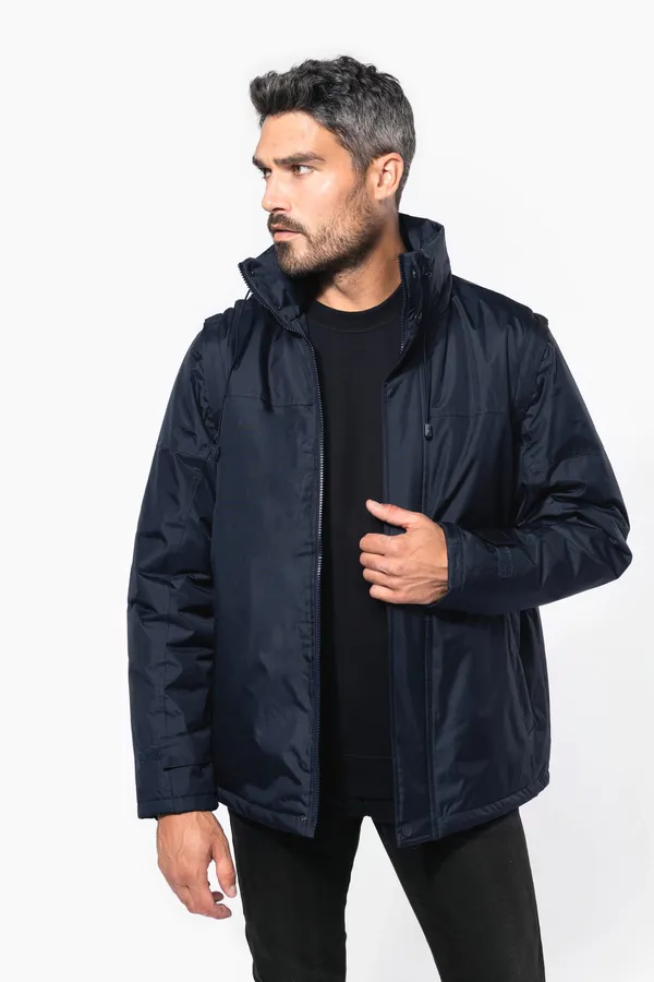 Men's removable-sleeve jacket