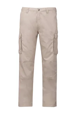 Leichte Herrenhose mit mehreren Taschen Beige