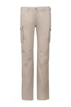 Leichte Damenhose mit mehreren Taschen Beige