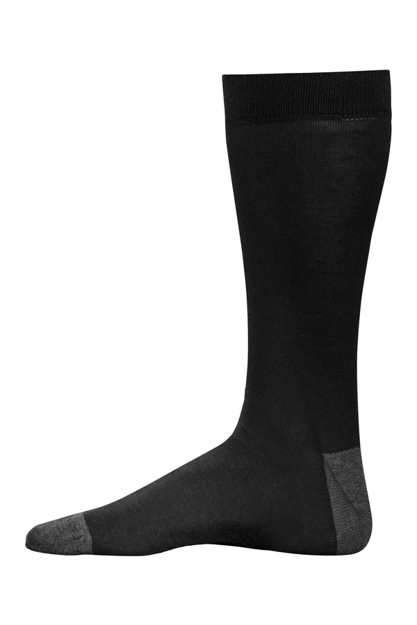 Schicke, halblange Socken aus merzerisierter Baumwolle - „Origine France garantie“. Black / Dark Grey Heather