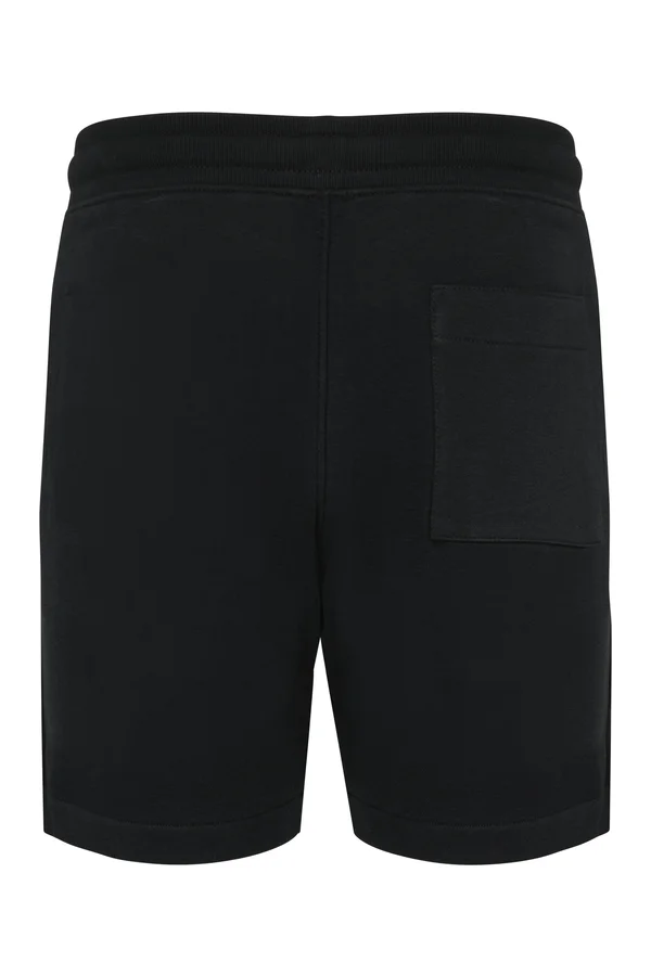 Umweltfreundliche Bermuda-Shorts für Herren aus ungebürstetem Molton Black