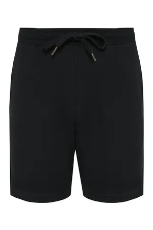 Umweltfreundliche Bermuda-Shorts für Herren aus ungebürstetem Molton Black
