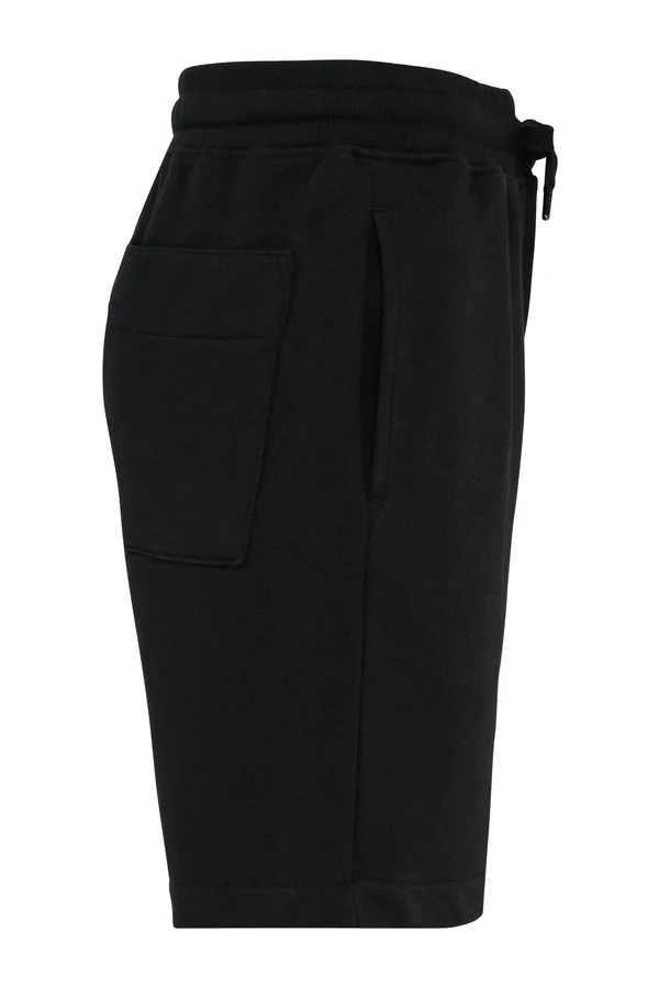 Umweltfreundliche Bermuda-Shorts für Herren aus ungebürstetem Molton Black