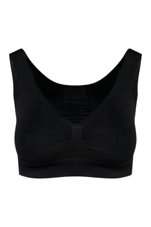 Umweltfreundlicher, nahtloser Push-up-BH Black