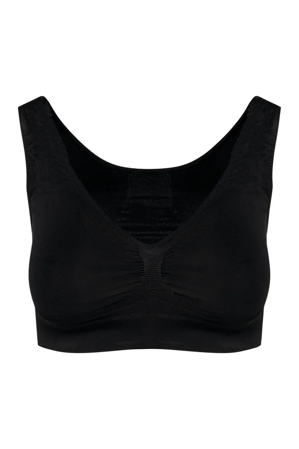 Umweltfreundlicher, nahtloser Push-up-BH Black