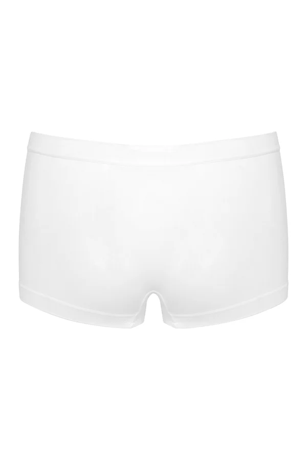 Umweltfreundliche nahtlose Damen-Shorty mit tiefem Bund White