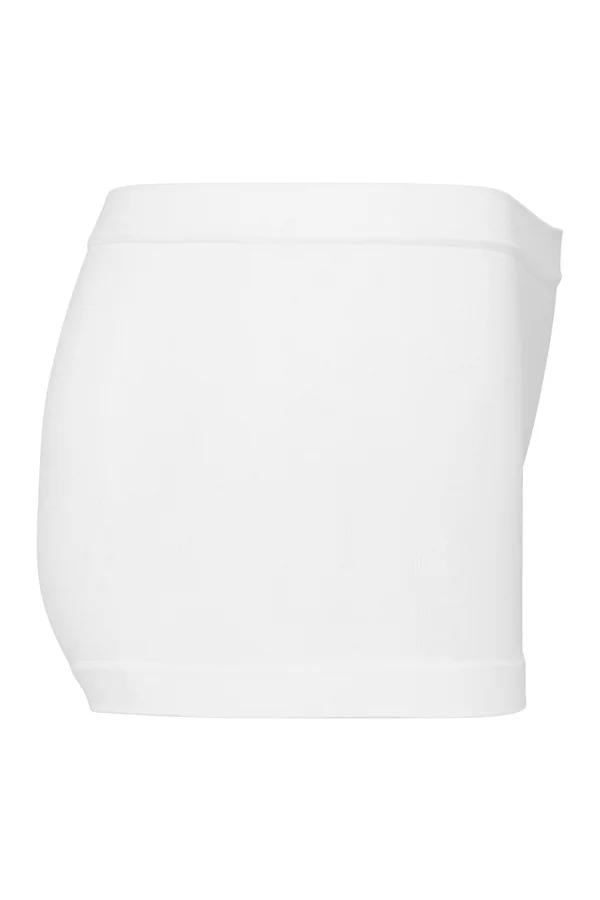 Umweltfreundliche nahtlose Damen-Shorty mit tiefem Bund White
