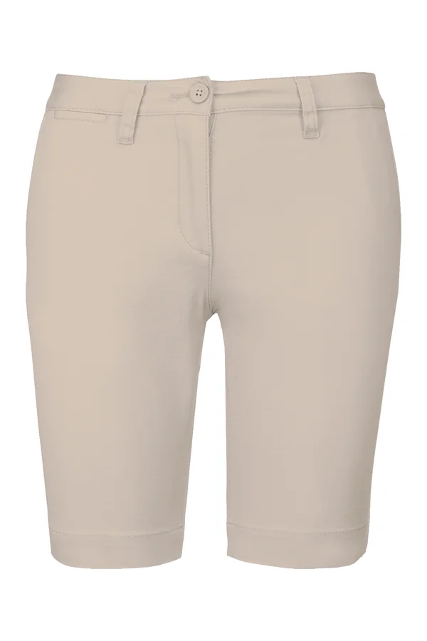 Bermuda aus Chino für Damen Beige