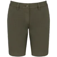 Ladies' washed effect bermuda shorts