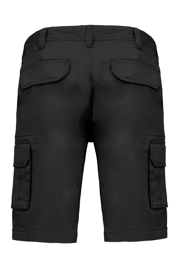 Bermuda-Shorts für Herren mit mehreren Taschen Black