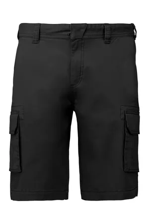 Bermuda-Shorts für Herren mit mehreren Taschen Black