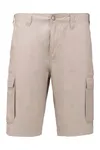 Leichte Bermuda-Shorts für Herren mit mehreren Taschen Beige