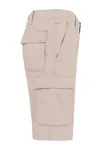 Leichte Bermuda-Shorts für Herren mit mehreren Taschen Beige