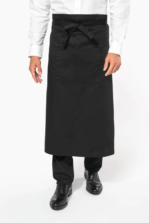 Extra lange Schürze Black